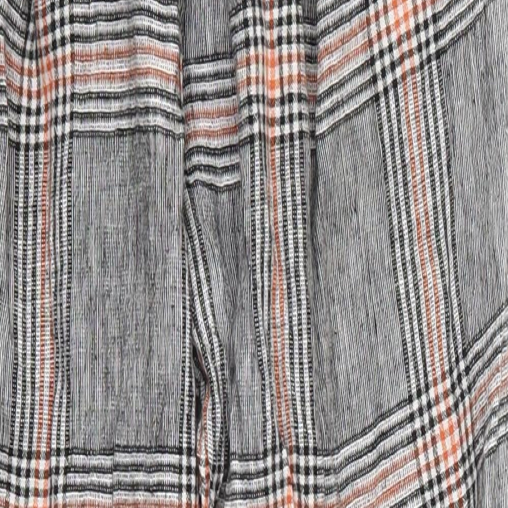 Bershka Womens Grey Check Trousers Size S L26 in