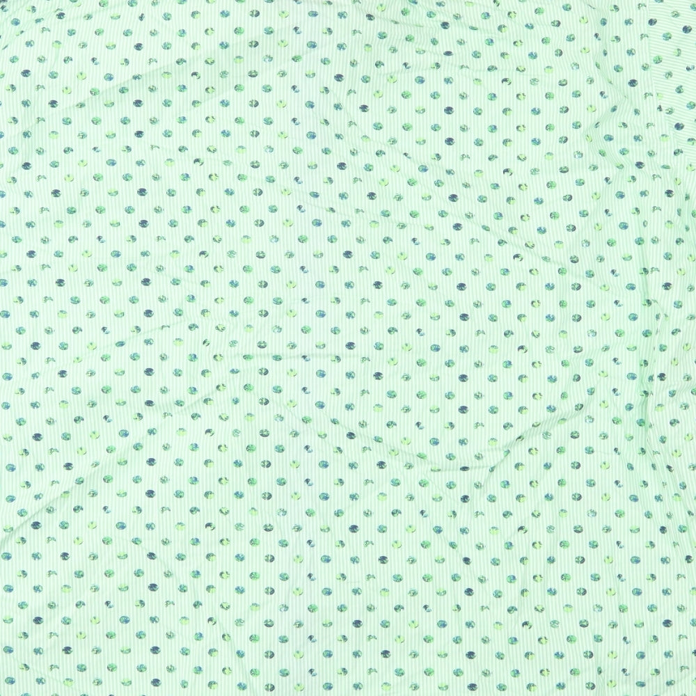 Olymp Mens Green Geometric Button-Up Size L