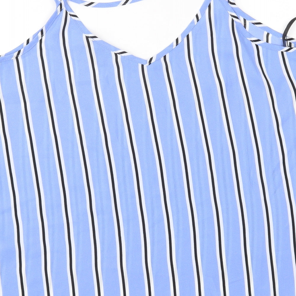 Primark Womens Blue Striped Camisole Blouse Size 8