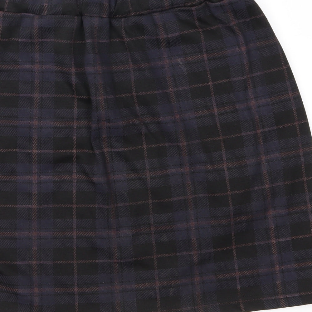 Preworn Womens Black Check Straight & Pencil Skirt Size S