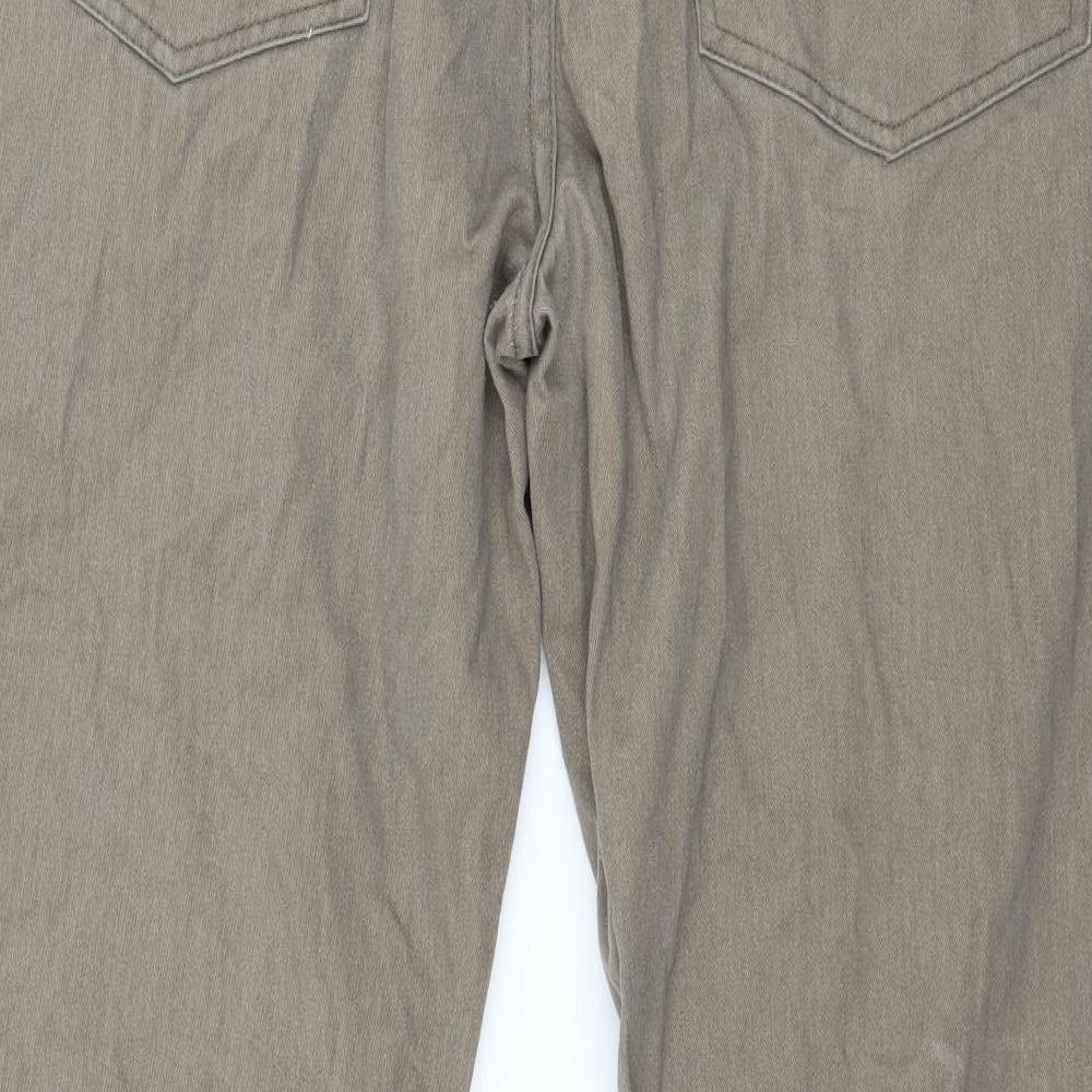 Easy Mens Brown Denim Straight Jeans Size 40 in L28 in