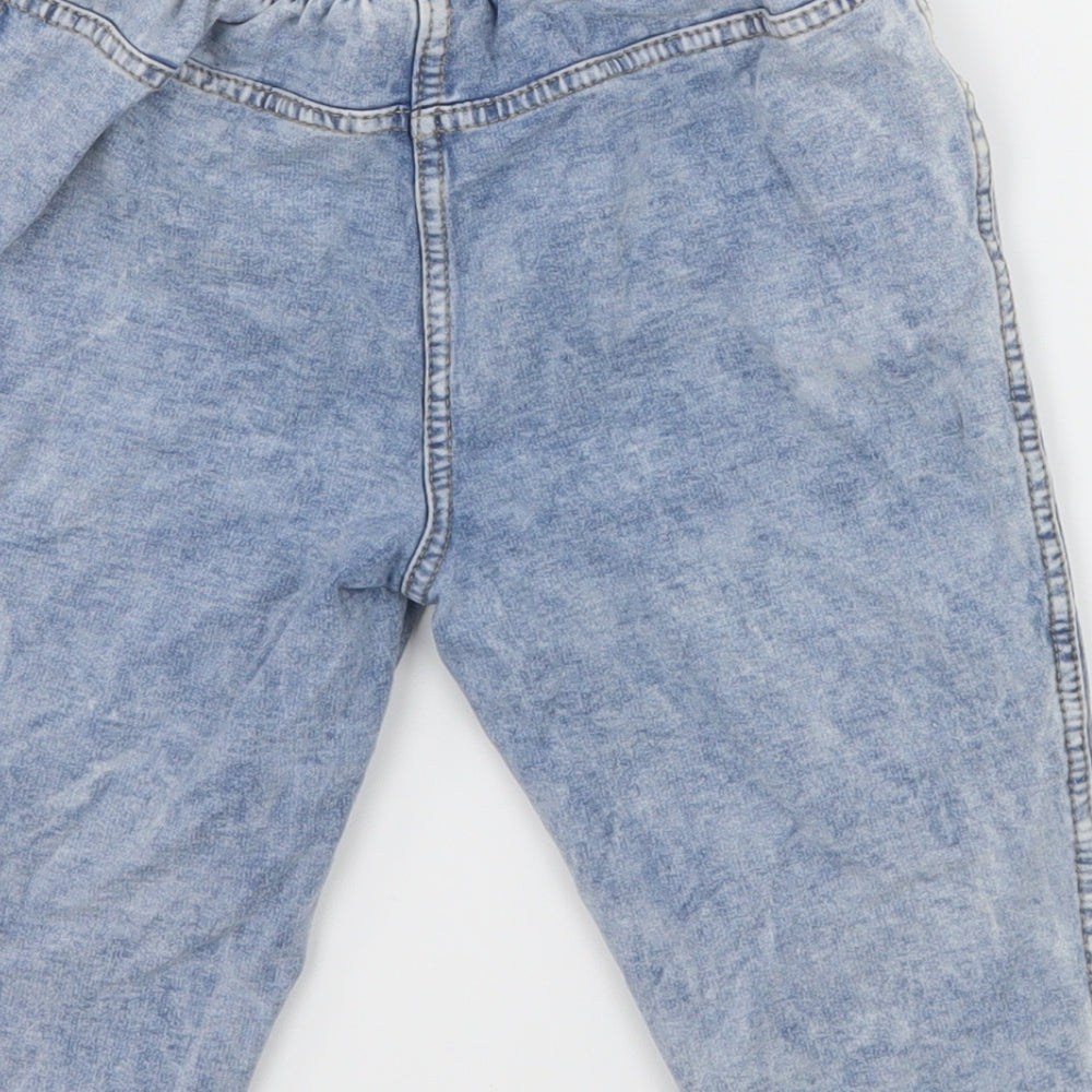 NEXT Girls Blue Denim Bermuda Shorts Size 7 Years - Acid Wash