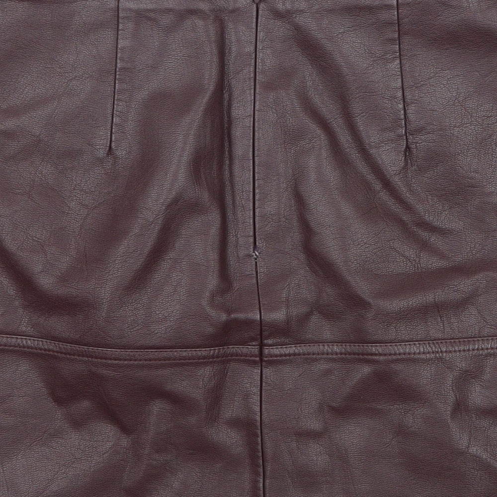 New Look Womens Purple A-Line Skirt Size 8