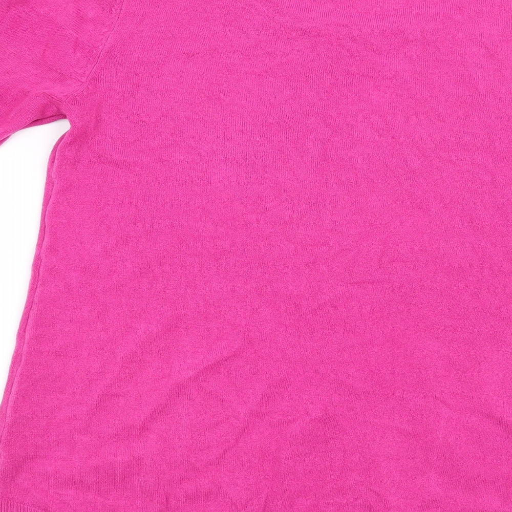 F&F Womens Pink Striped Pullover Jumper Size 10
