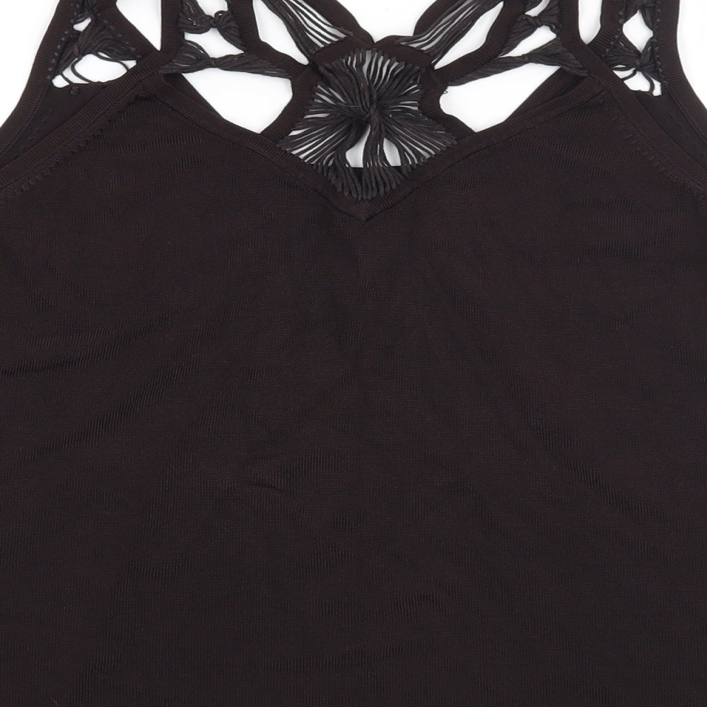 Spirit Womens Black Basic Blouse Size 16