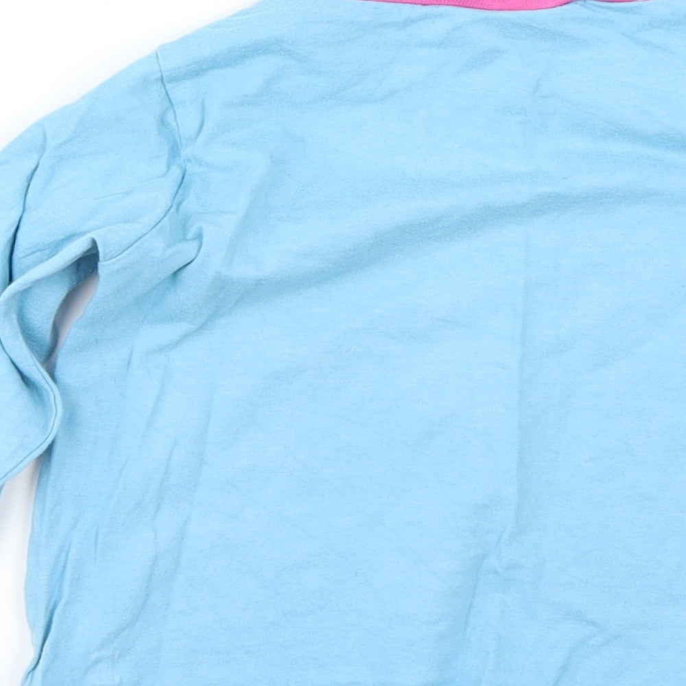 Disney Girls Blue Basic T-Shirt Size 3-4 Years