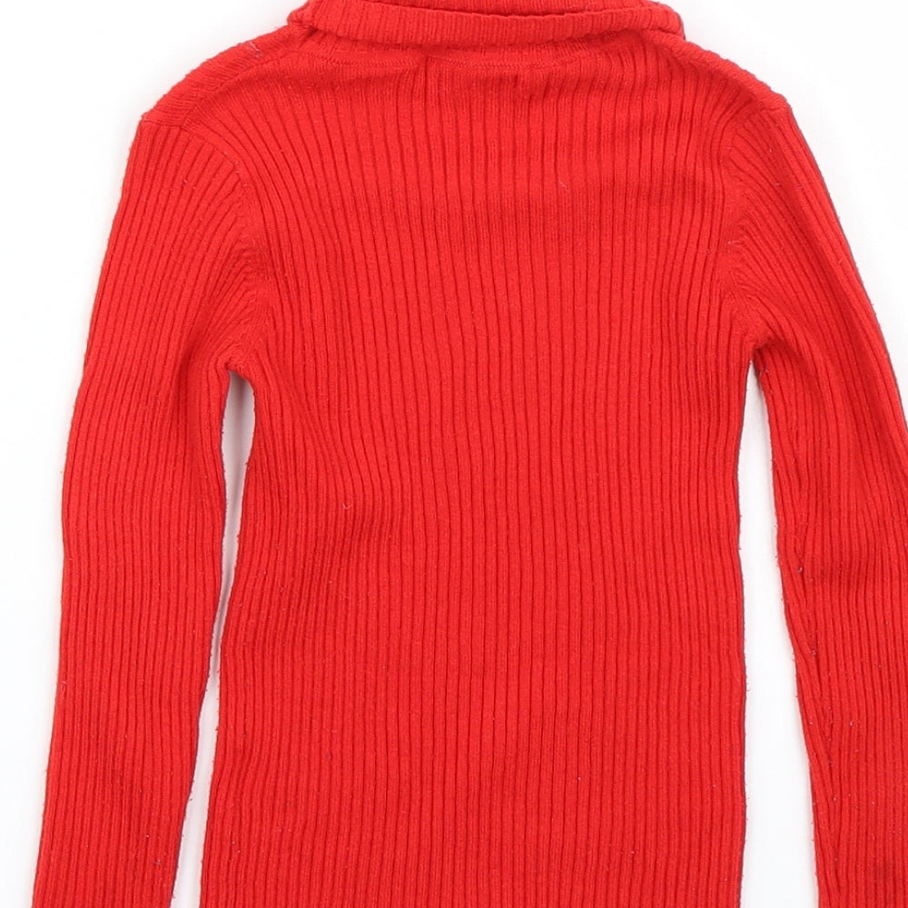 NEXT Girls Red Pullover Jumper Size 6 Years
