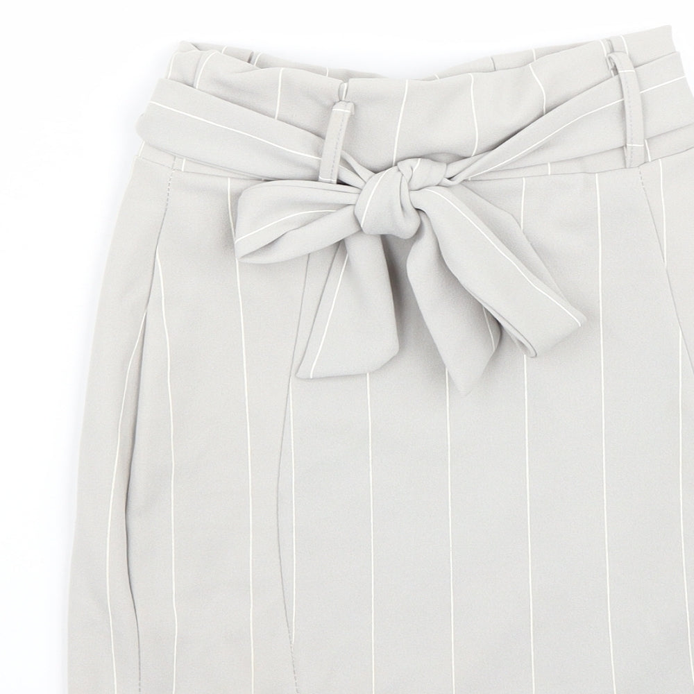 pretty little thing Womens Grey A-Line Skirt Size 8