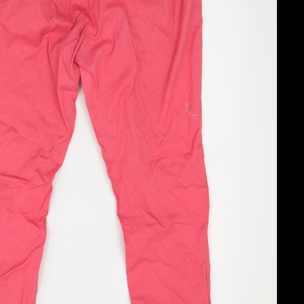 warp Womens Red Capri Trousers Size 10 L24 in