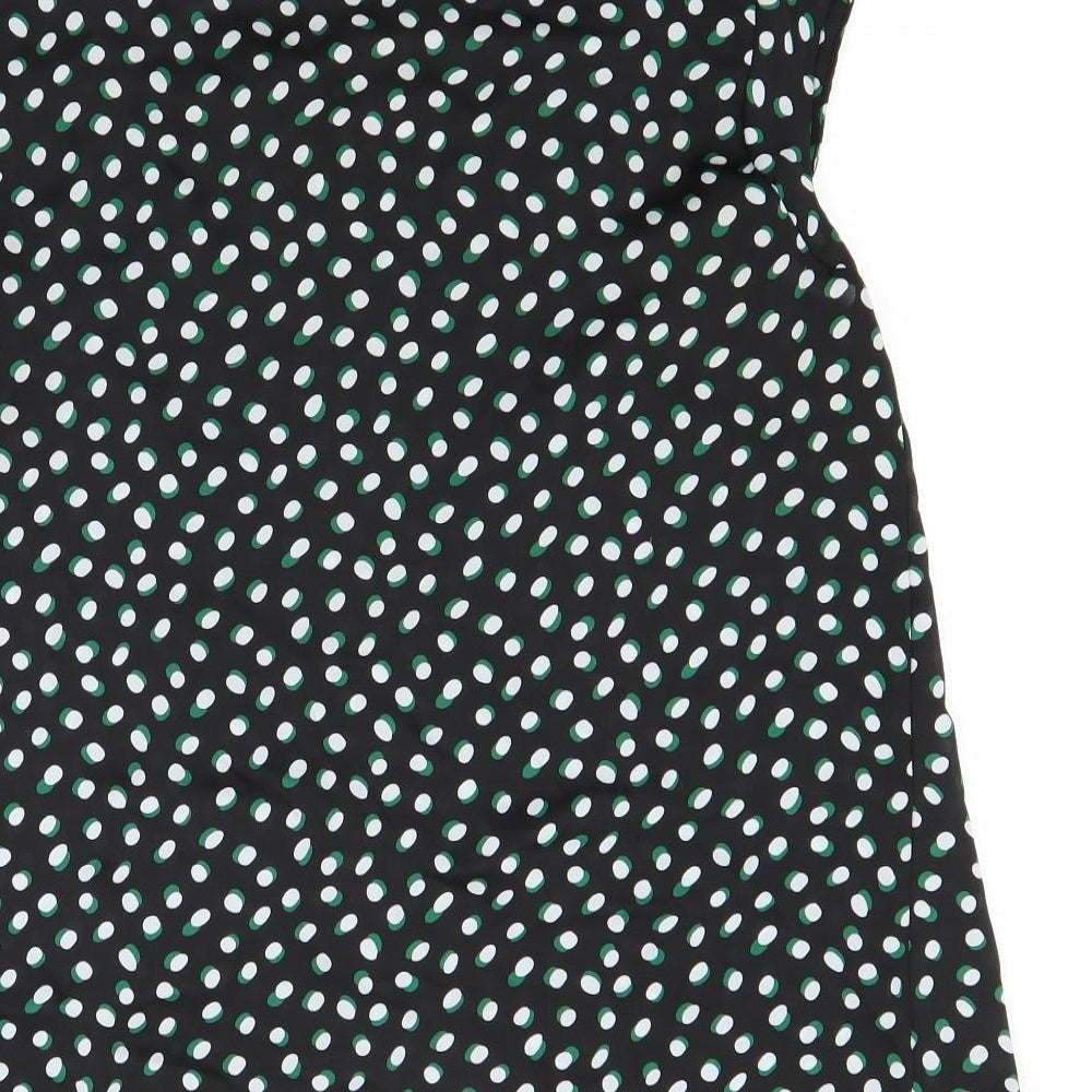 Anthology Womens Black Polka Dot Basic Blouse Size L