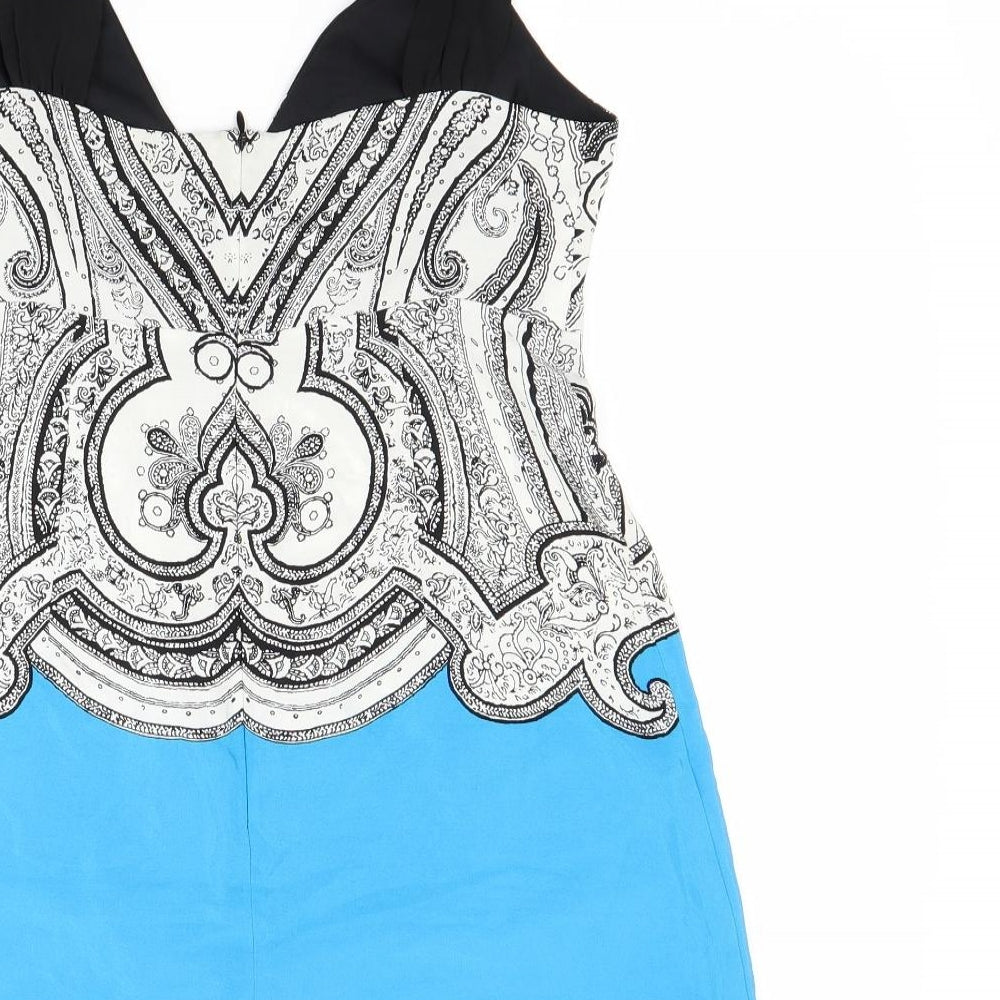Beth Bowley Womens Blue Tunic Blouse Size 6