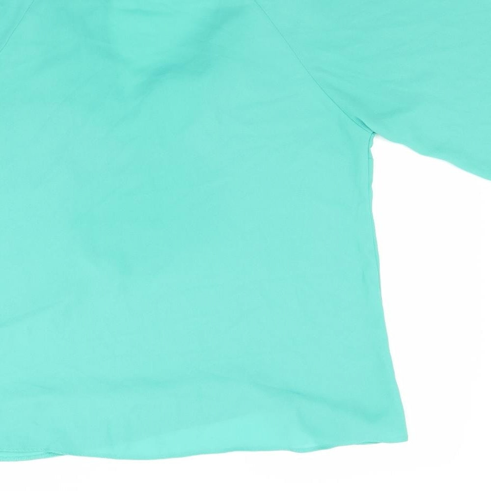 Principles Womens Green Basic Blouse Size 14