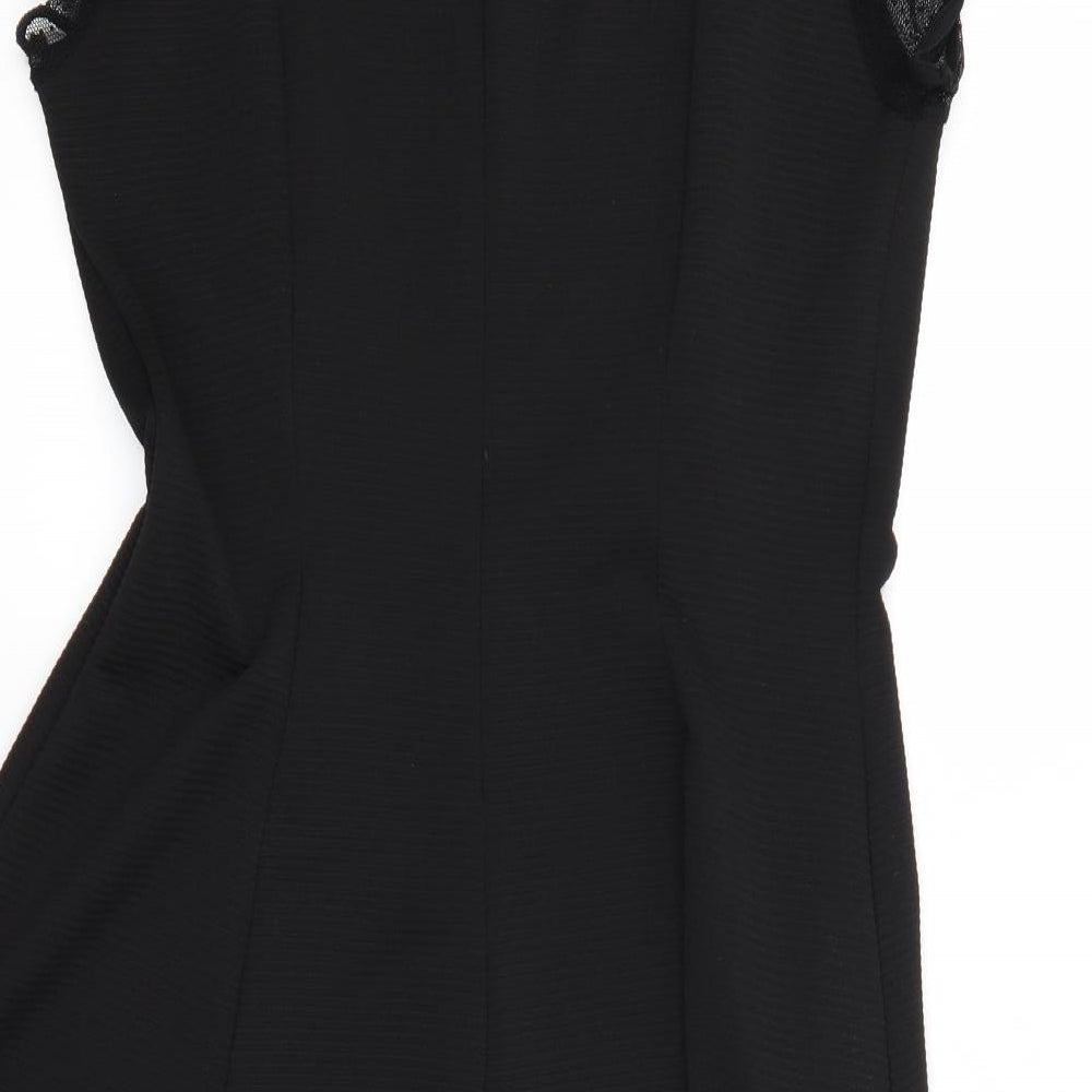Lunalleva Womens Black A-Line Size L
