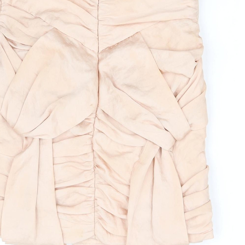 pre worn Womens Beige Basic Blouse Size 8