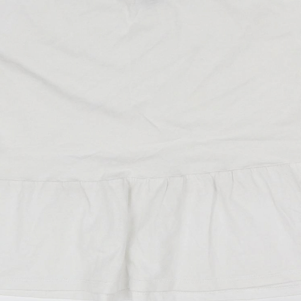 pre worn Girls White Pullover Jumper Size 12-13 Years