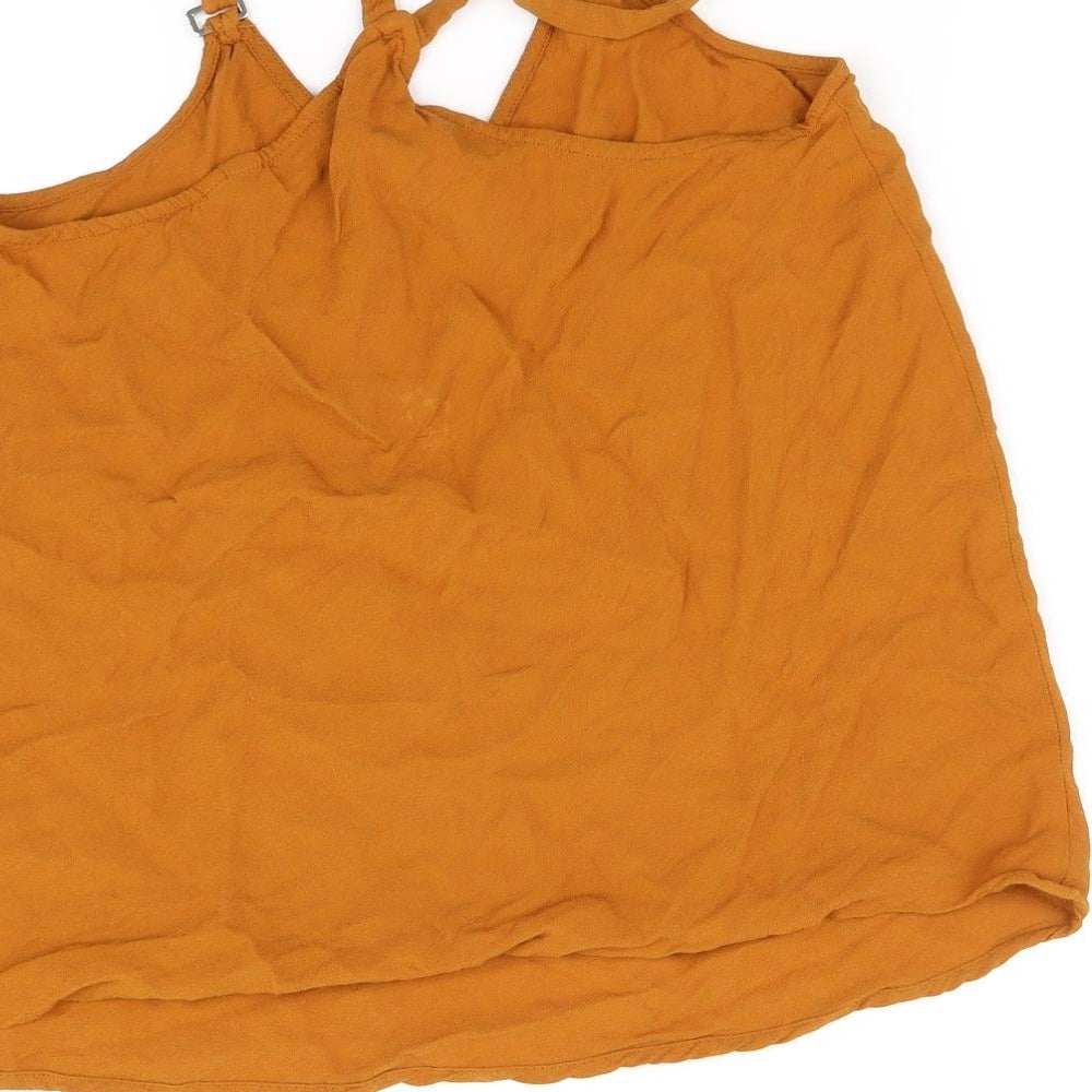 New Look Womens Orange Basic Blouse Size 8