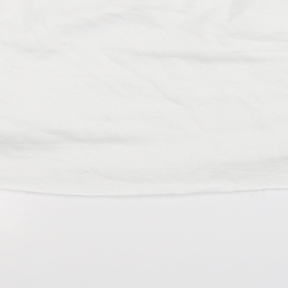PRETTYLITTLETHING Womens White Pullover Sweatshirt Size S - Cropped