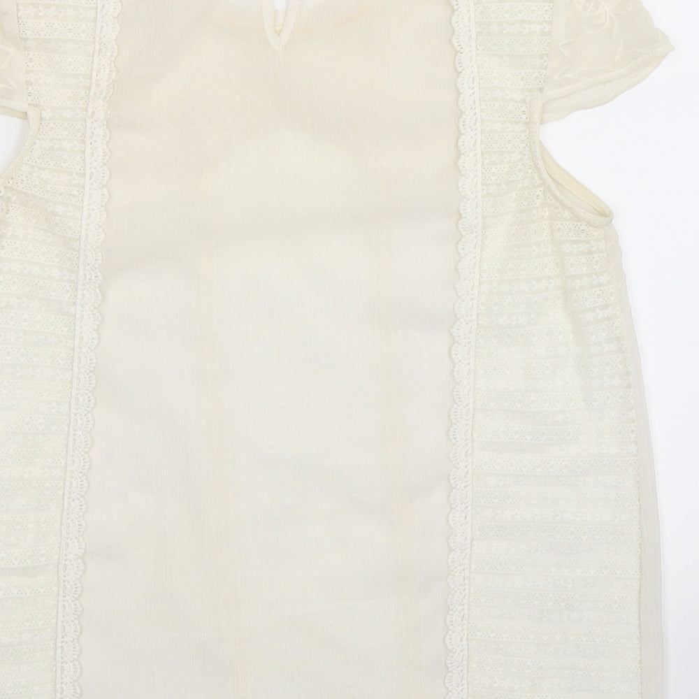 River Island Womens White Camisole T-Shirt Size 8