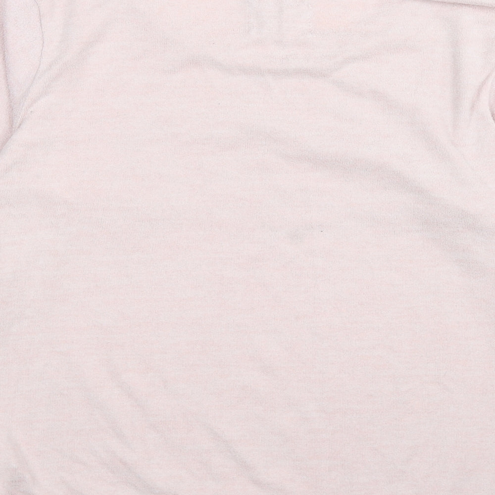 F&F Womens Pink Solid Velour Top Pyjama Top Size S - ZZZ lounge wear
