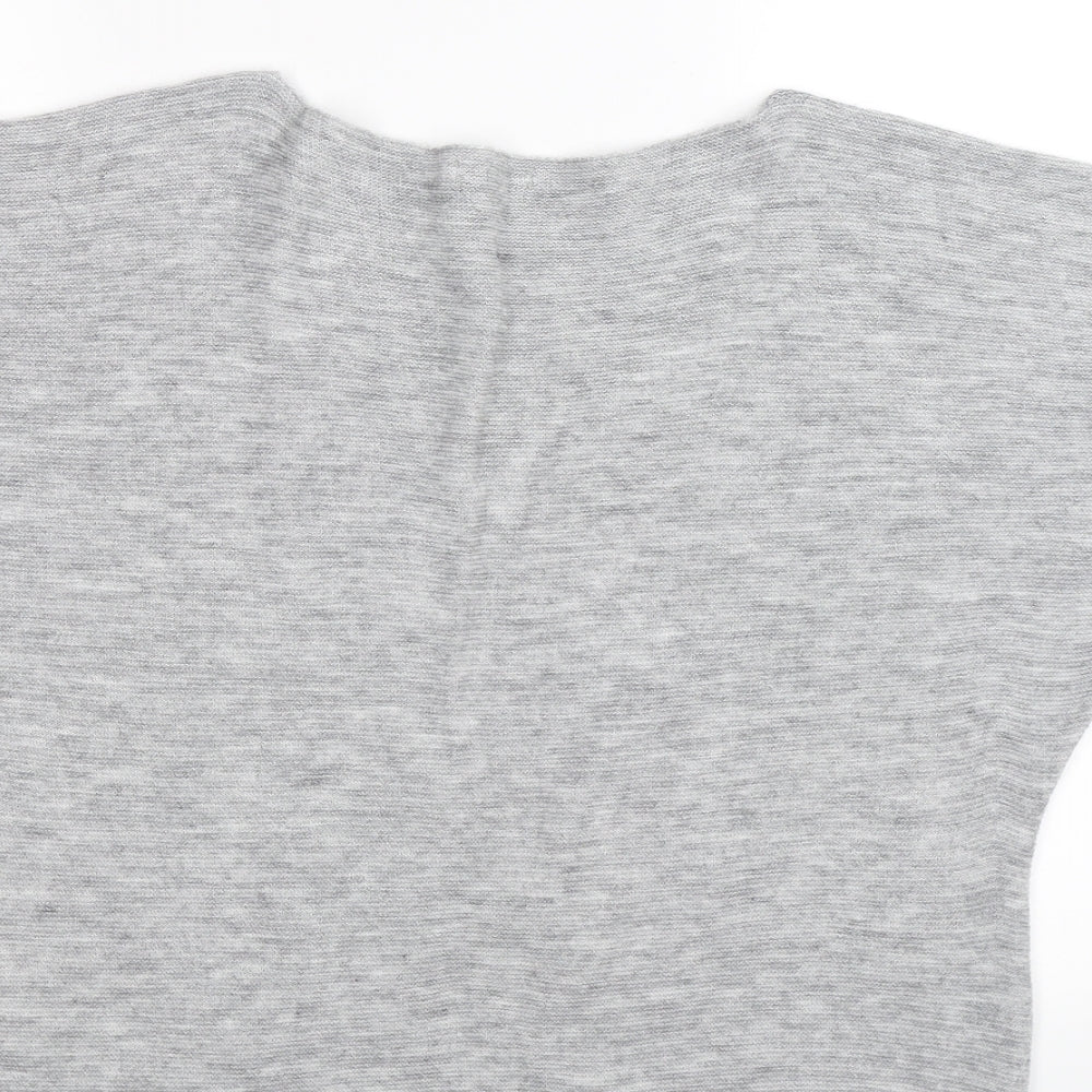 Nina Murati Womens Grey Knit Pullover Jumper Size M