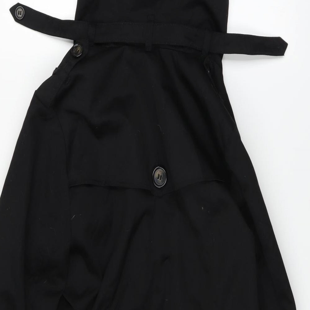 H&M Womens Black Overcoat Coat Size S