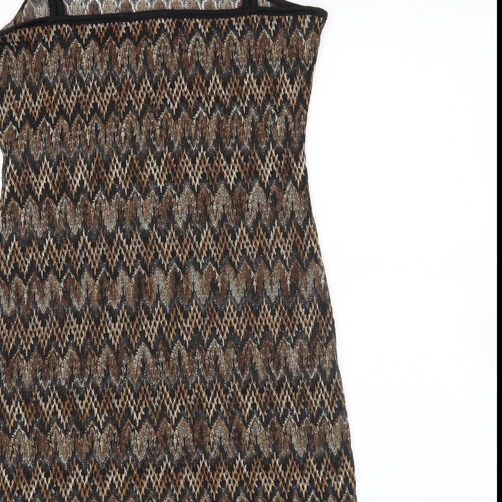 miss pretty world Womens Gold Chevron Mini Size 10