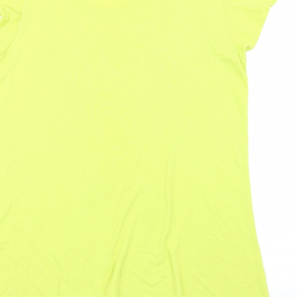 Soon Womens Green Basic T-Shirt Size 18