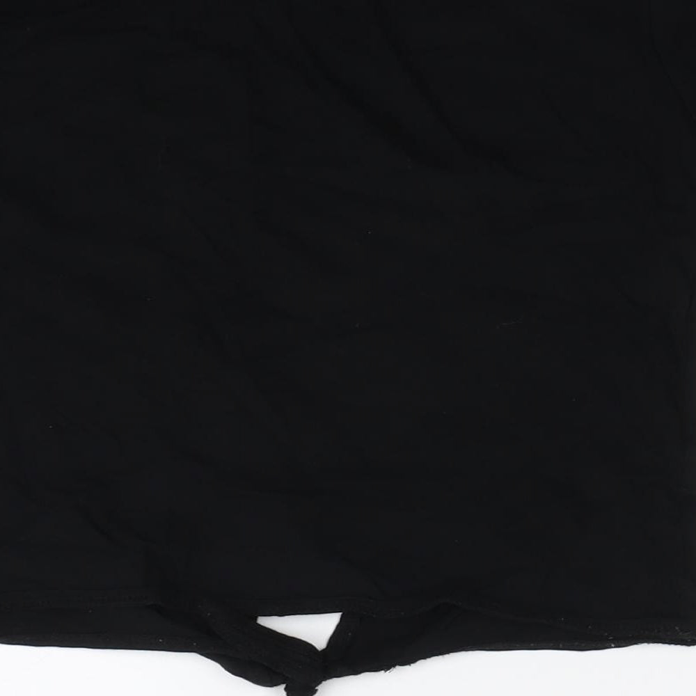 Primark Girls Black Cropped T-Shirt Size 7-8 Years