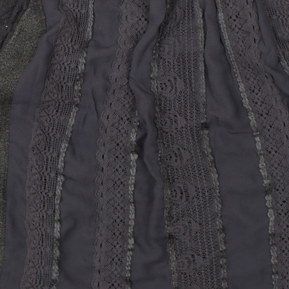 One September Womens Grey Knit Pullover Jumper Size M