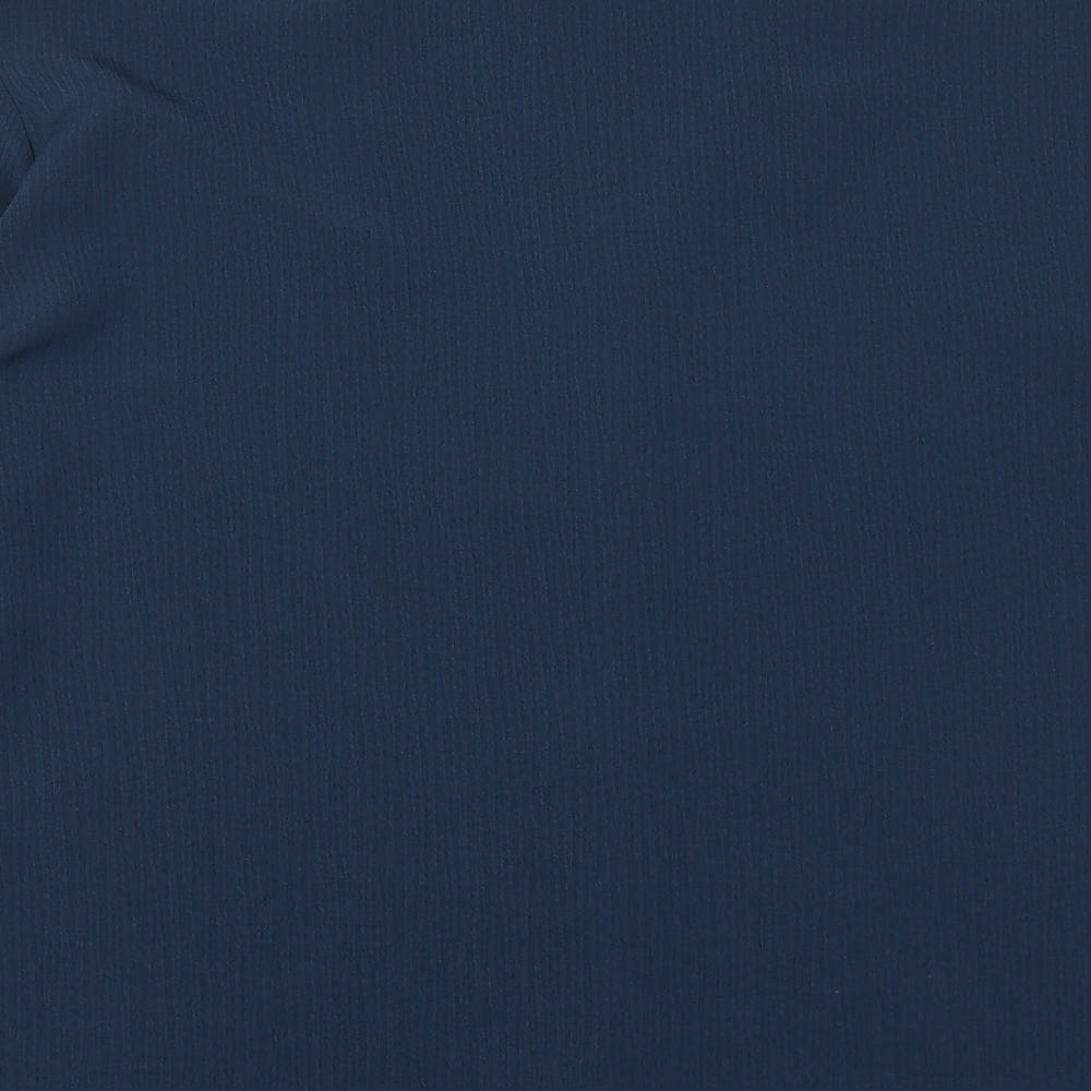VILA Womens Blue Basic Button-Up Size L