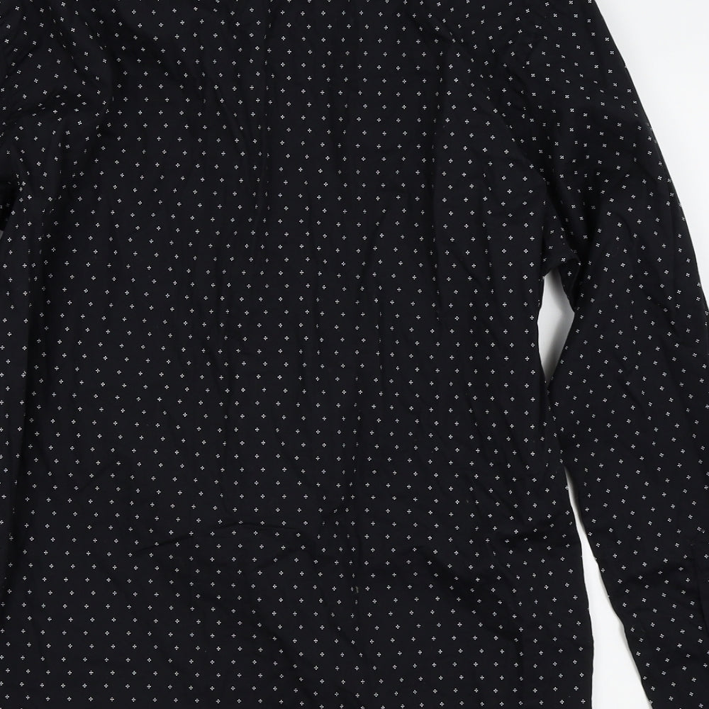 john players Mens Black Dress Shirt Size 40