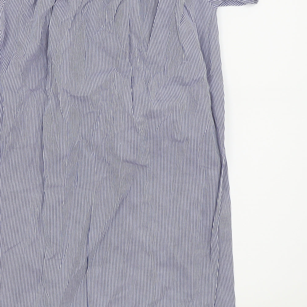 Select Womens Blue Striped Fit & Flare Size 10
