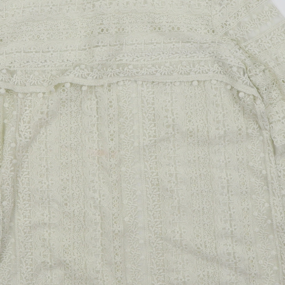 mango casual Womens White Basic T-Shirt Size XS