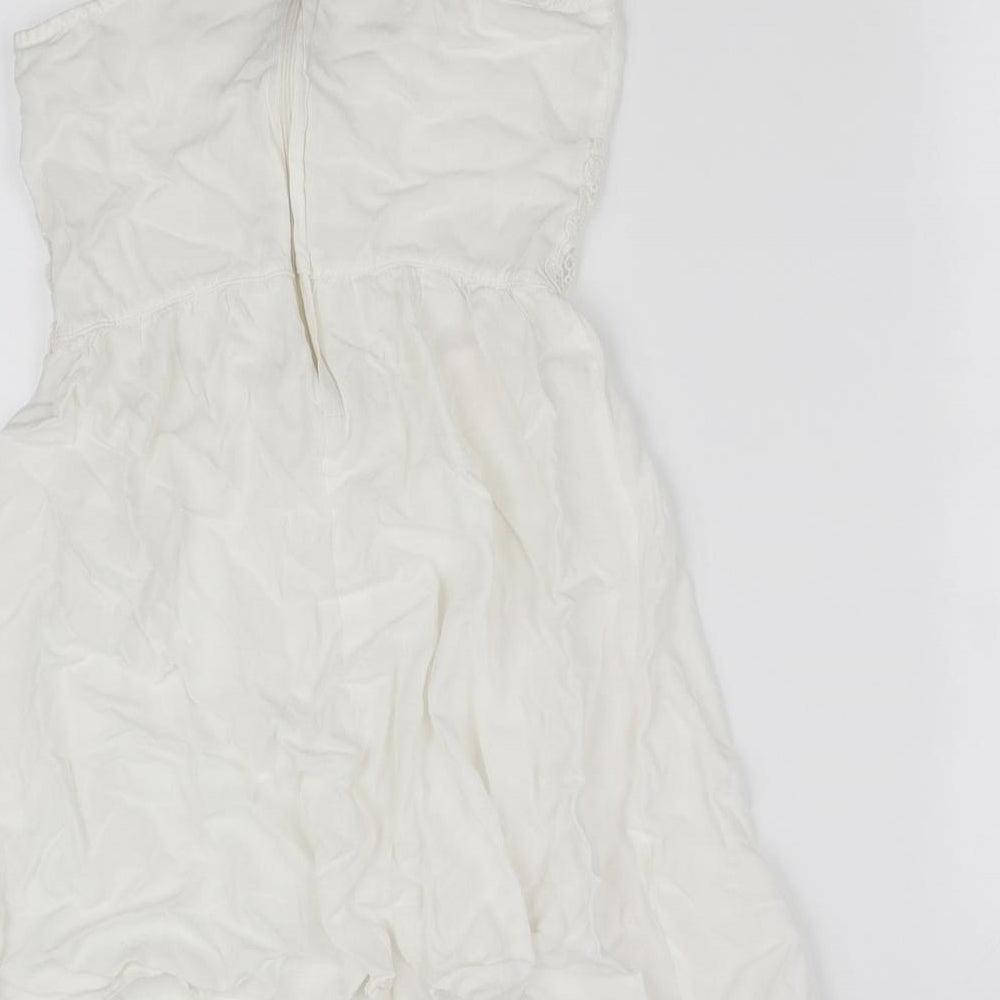 Divided Womens White Basic Blouse Size 8
