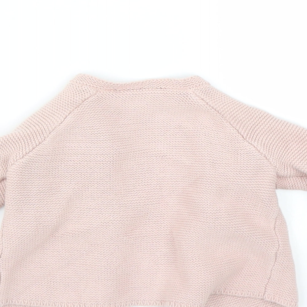 George Girls Pink Cardigan Jumper Size 0-3 Months