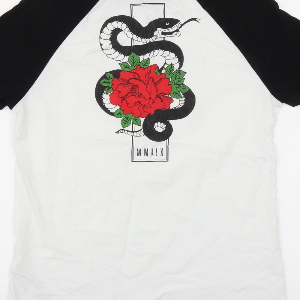 ASOS Womens White Basic T-Shirt Size 2XS