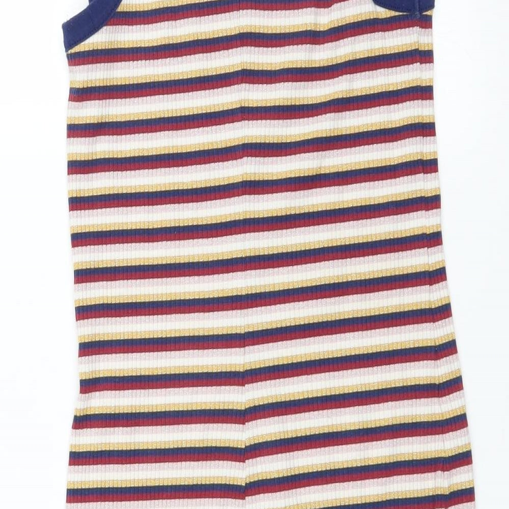 Monki Womens Multicoloured Striped Bodycon Size S
