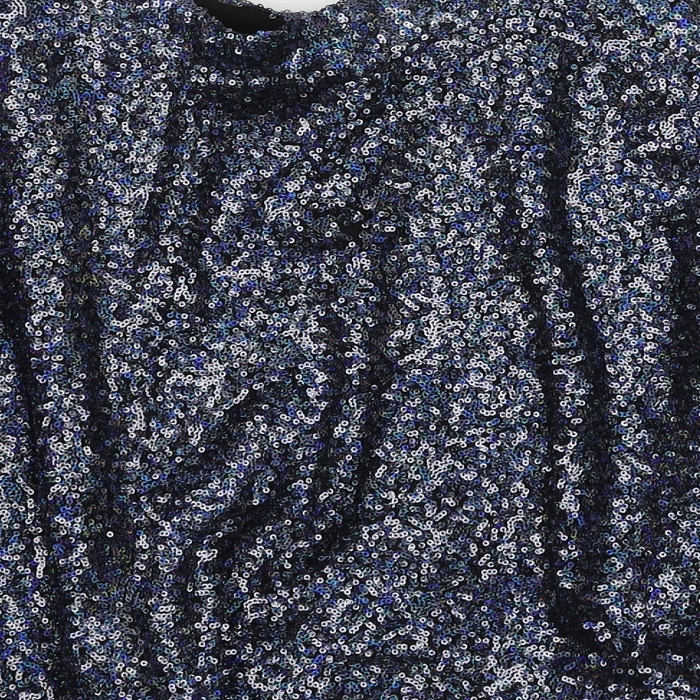 top shop Womens Blue Flare Skirt Size 10