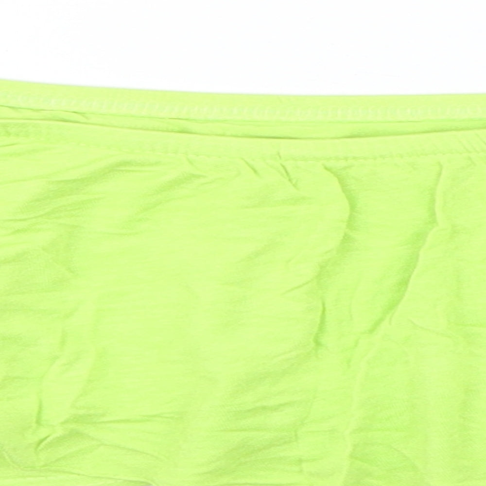 Boohoo Womens Green Cropped T-Shirt Size 6