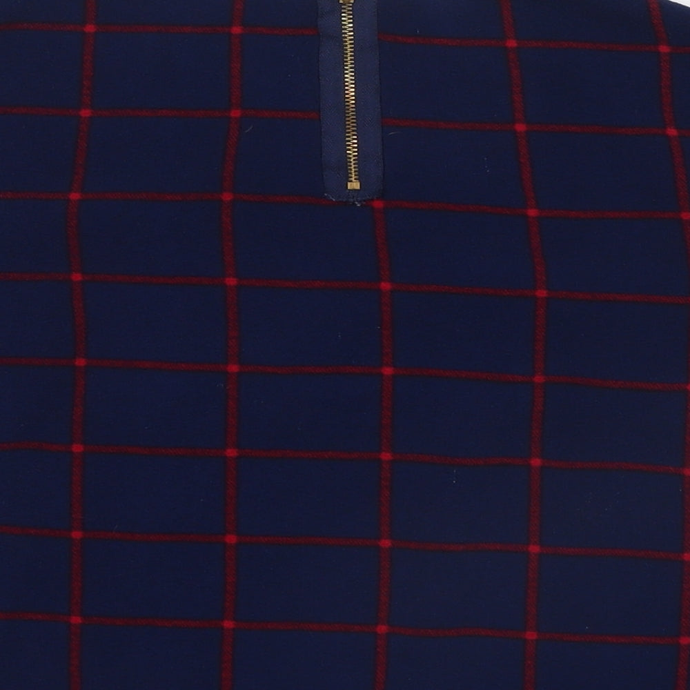 George Womens Red Check Basic T-Shirt Size 10