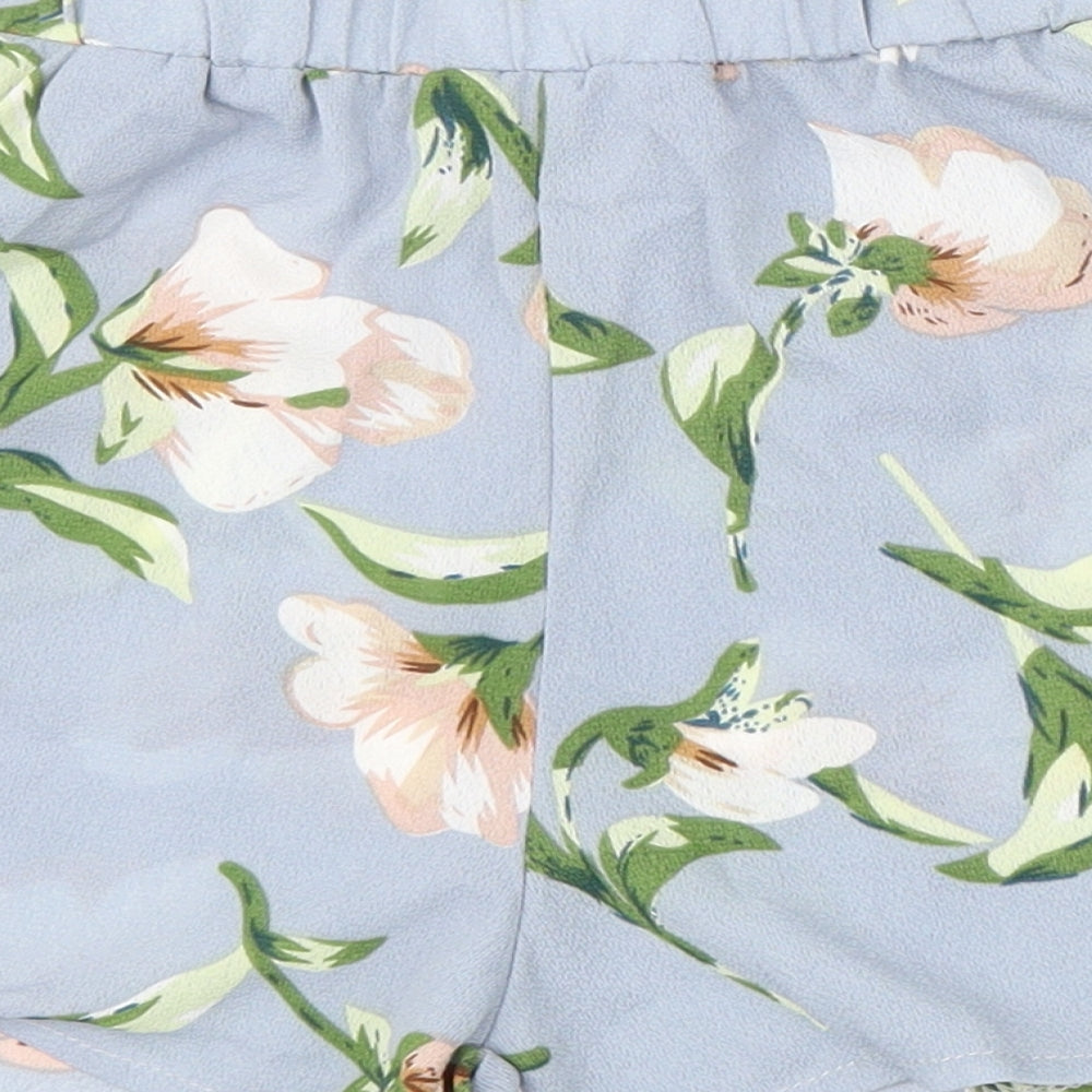 Preworn Womens Purple Floral Hot Pants Shorts Size S