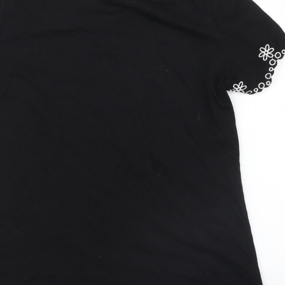 Dorothy Perkins Womens Black Basic T-Shirt Size 6
