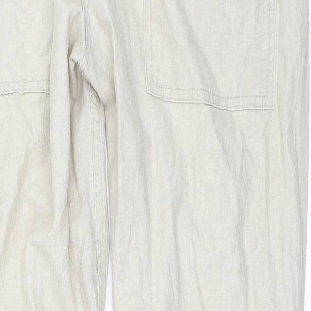 H&M Womens Beige Chino Trousers Size 40 L25 in