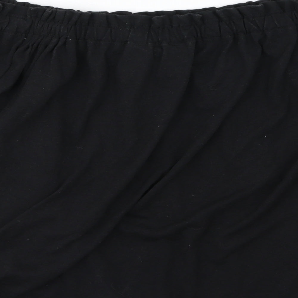 New Look Womens Black Jersey Basic T-Shirt Size 10