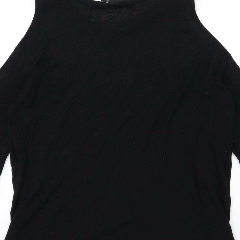 ASOS Womens Black Knit Pullover Jumper Size 8