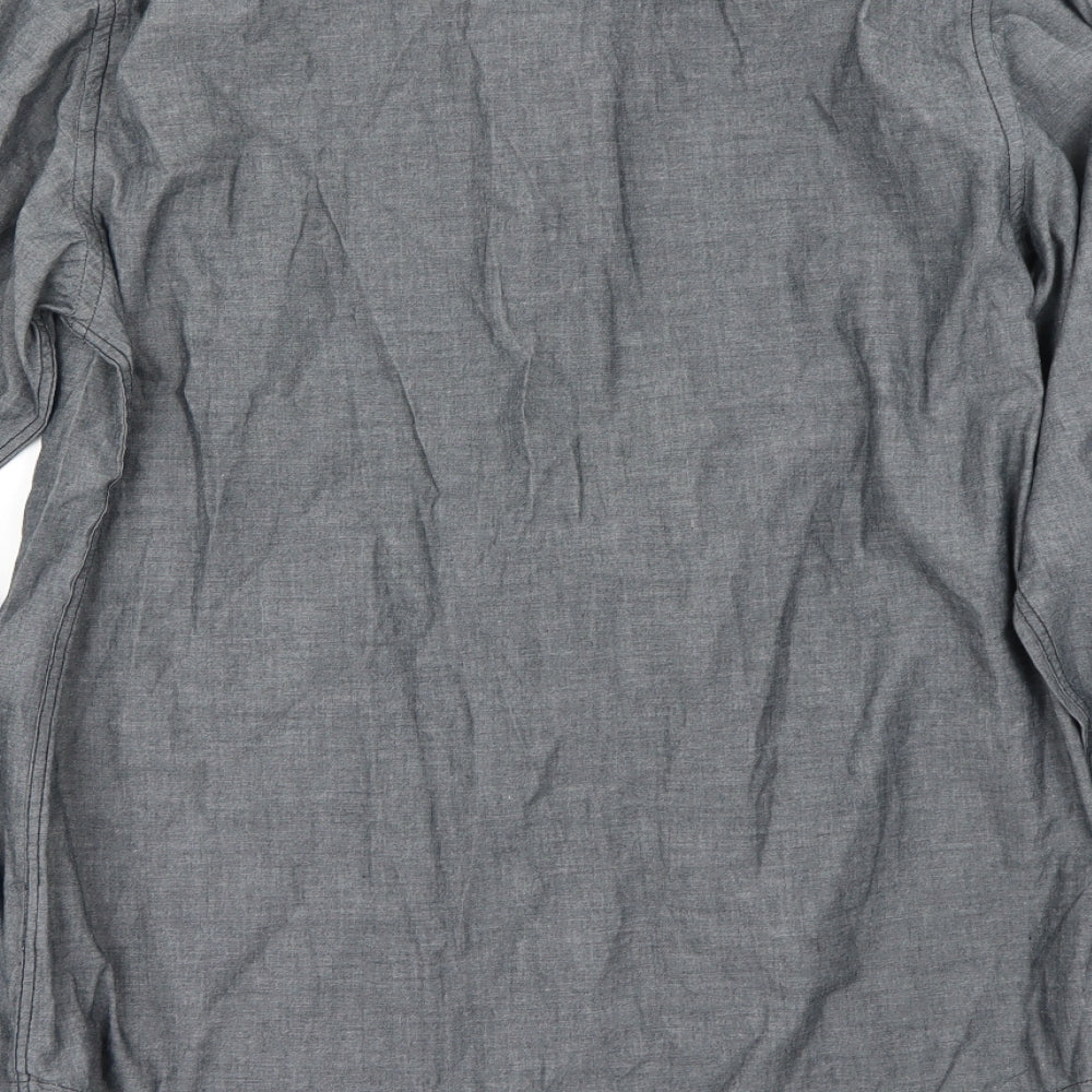 Preworn Mens Grey Button-Up Size S