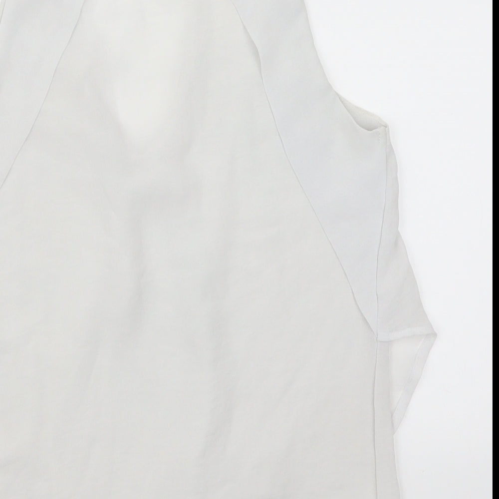 Zara Womens White Basic Tank Size S