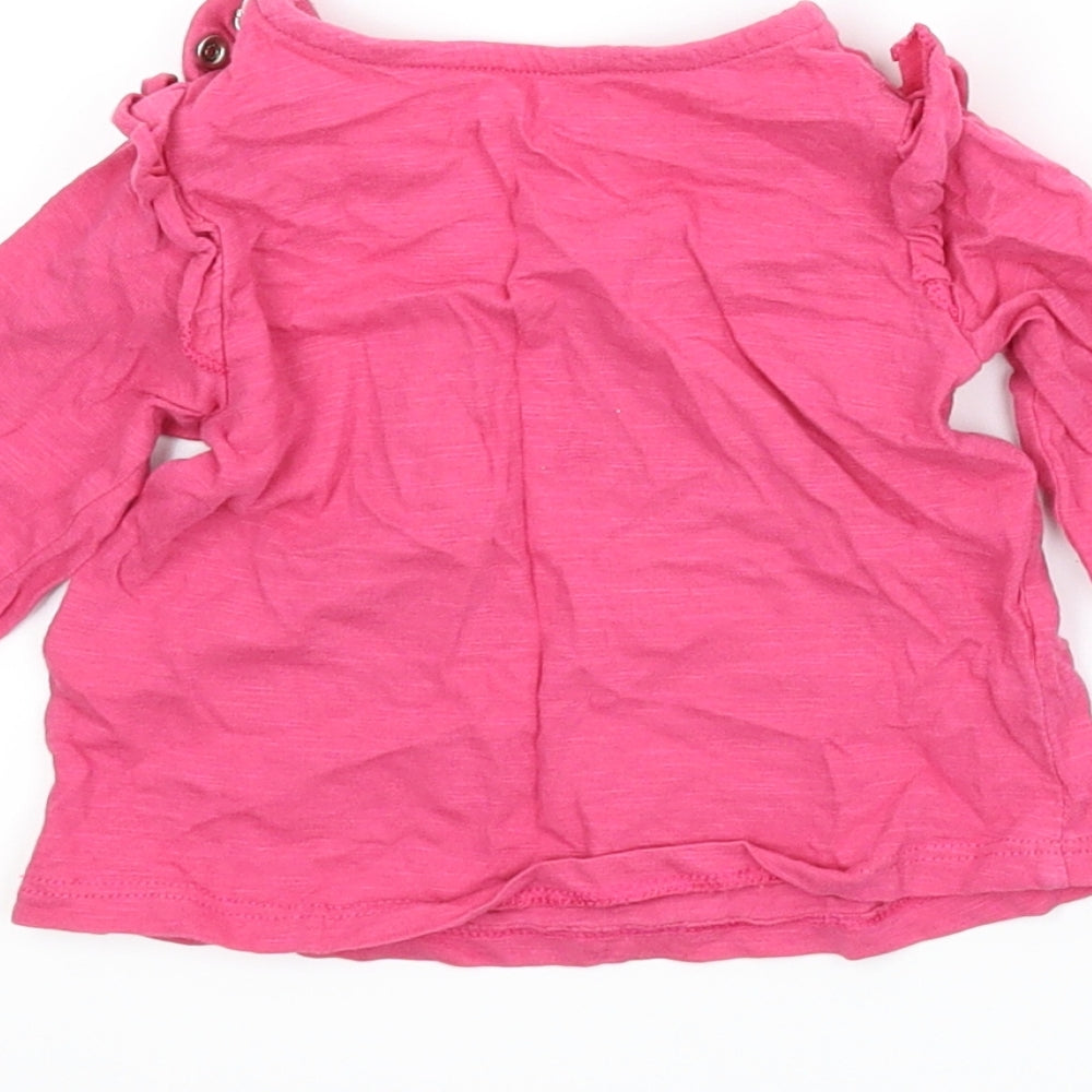 F&F Girls Pink Basic T-Shirt Size 3-6 Months