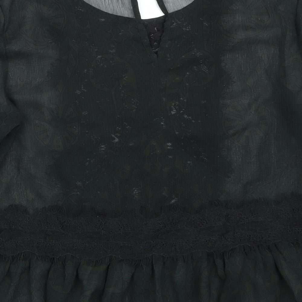 Riverisland Womens Green Basic T-Shirt Size 10