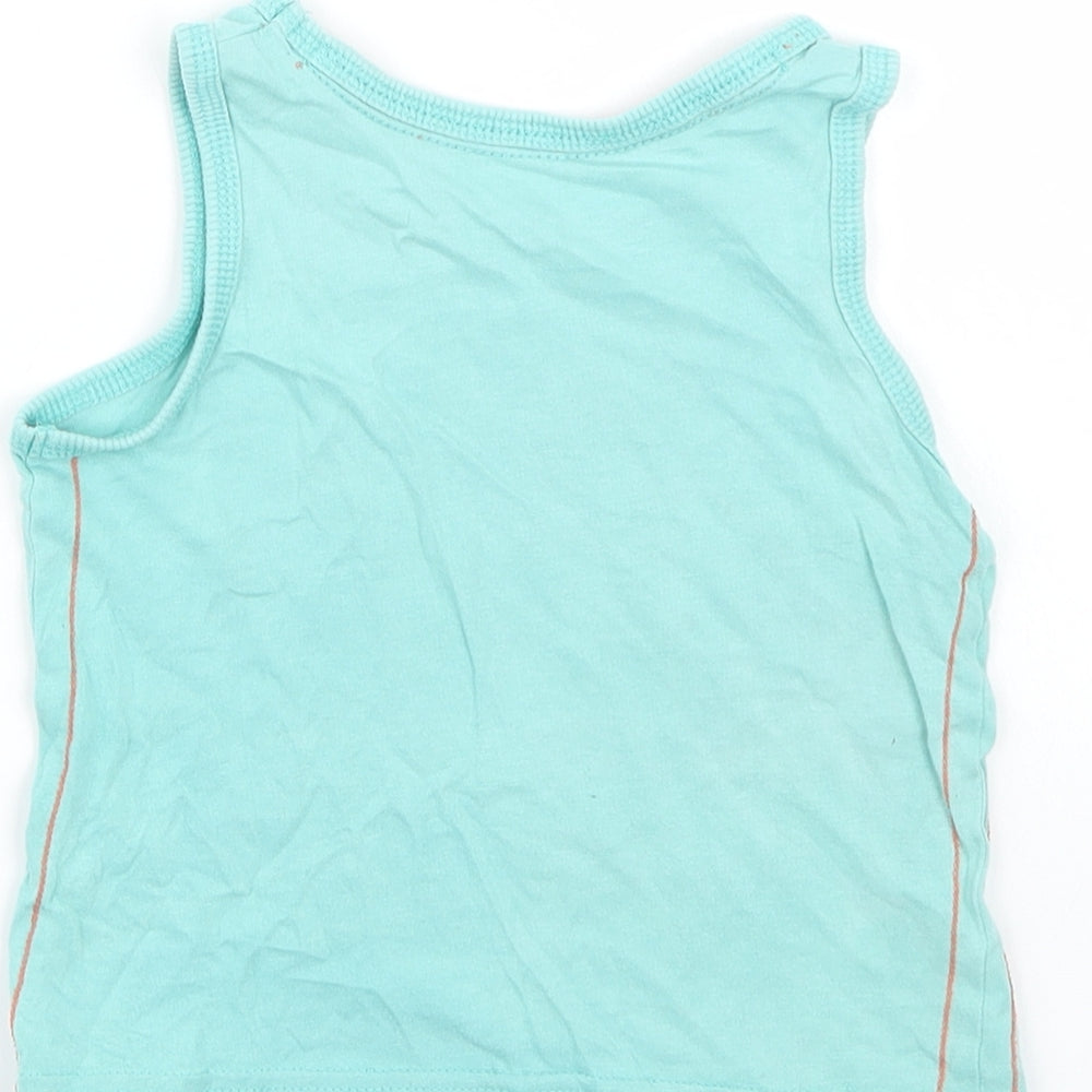 Preworn Girls Green Basic Tank Size 24 Months